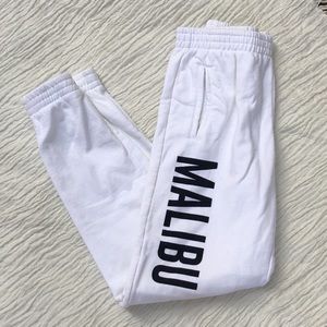 Brandy Melville White Malibu Sweatpants / Sweats